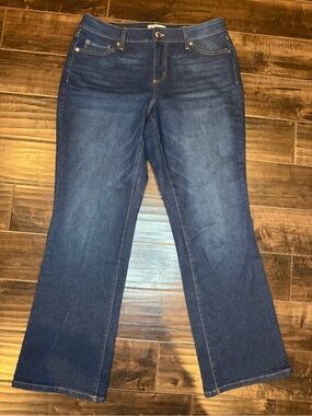 Sonoma Goods For Life Women's High-Rise Straight Leg Jeans - Size 12 - Dark Wash
